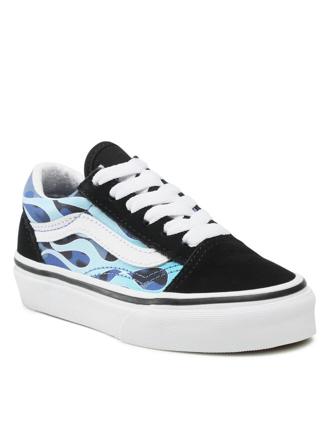 Vans blue flames on sale