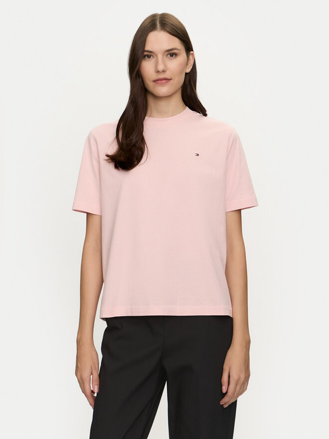 Tommy Hilfiger Tommy Hilfiger Marškinėliai Modern Flag WW0WW43597 Rožinė Relaxed Fit