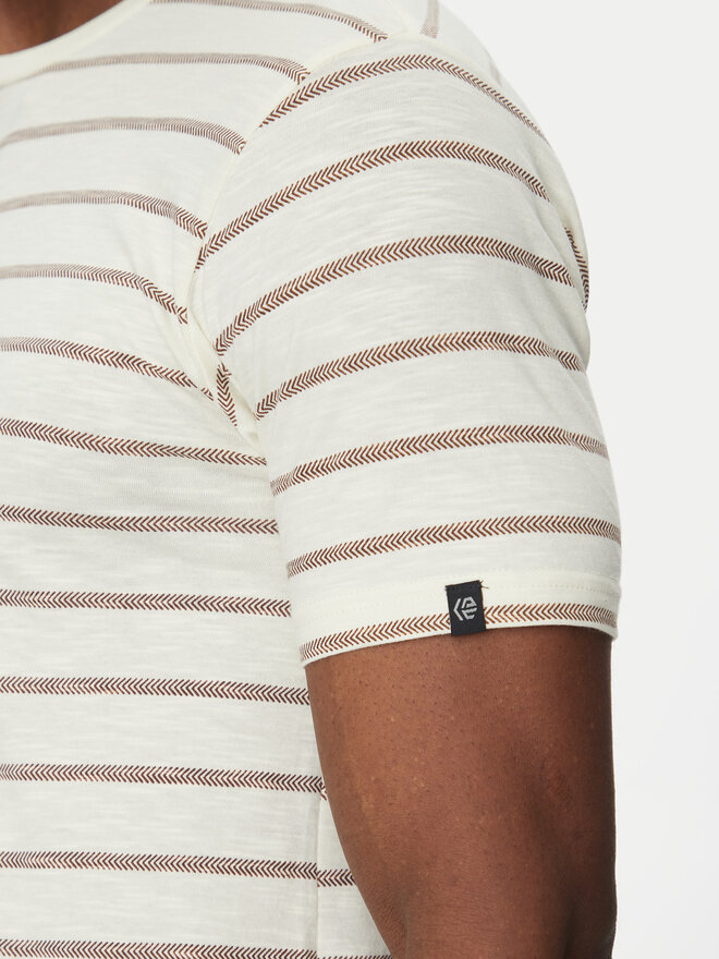 INDICODE INDICODE T-Shirt Inrima 41-168 Écru Regular Fit