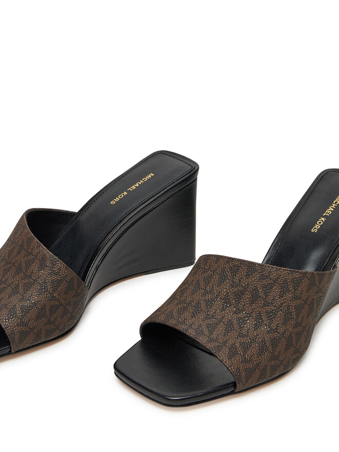 MICHAEL Michael Kors Klapki MICHAEL Michael Kors Merriam Wedge 40S5MMMS1B Brązowy