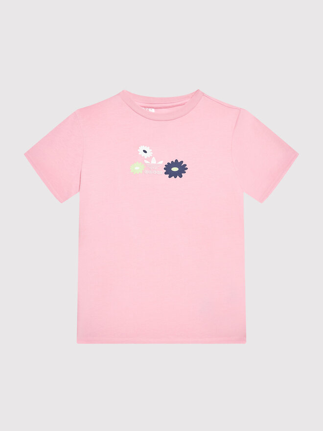 adidas adidas Футболка Flower Print HF7466 Рожевий Regular Fit
