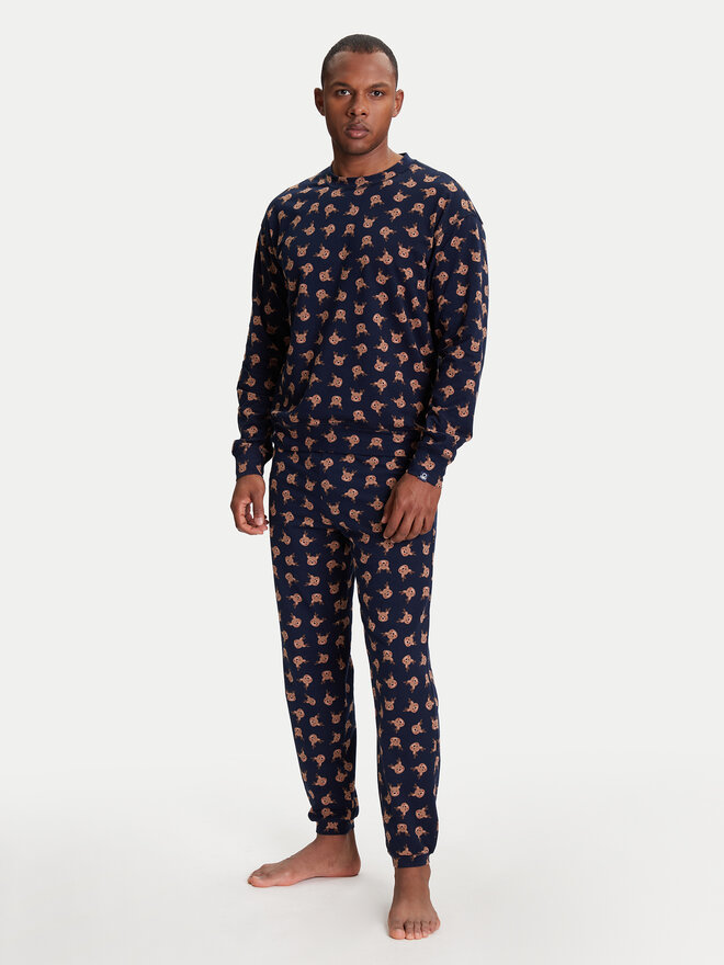 United Colors Of Benetton United Colors Of Benetton Pyjama 38DK4P02L Dunkelblau Regular Fit