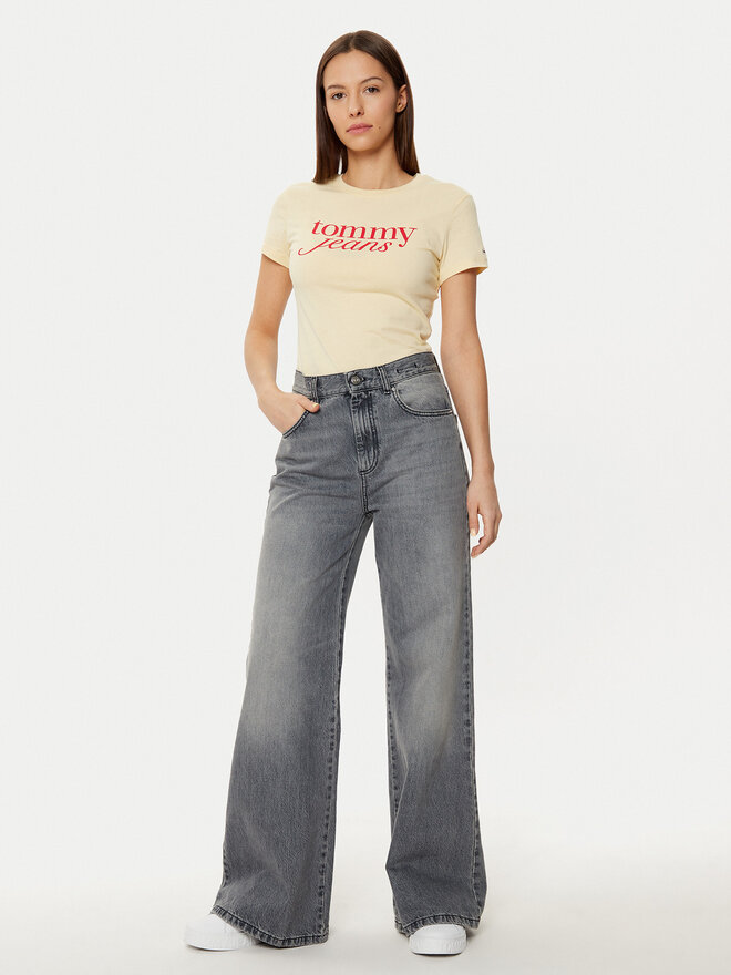 Tommy Jeans Tommy Jeans Camiseta DW0DW19447 Amarillo Slim Fit