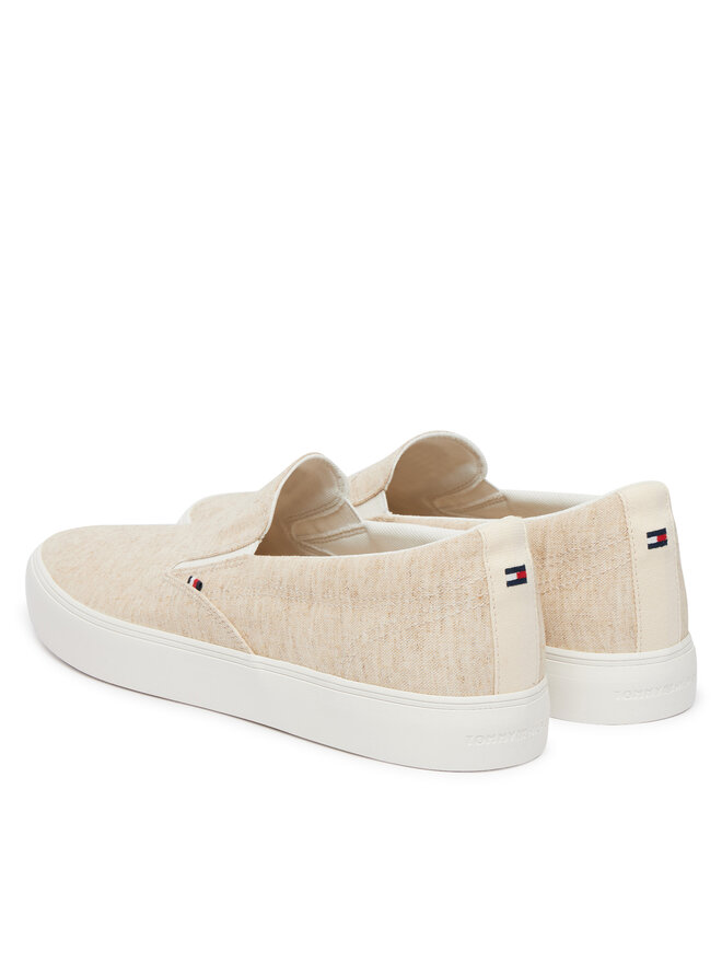 Tommy Hilfiger Sneakers aus Stoff Tommy Hilfiger Harlem Core Ii Slip On Chambray FM0FM05819 Beige
