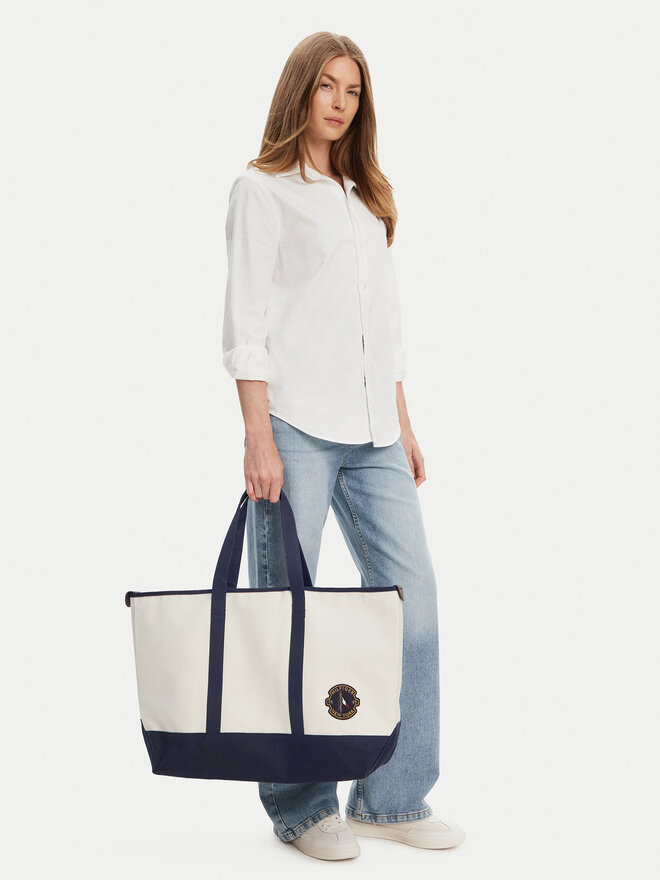 Tommy Hilfiger Дамска чанта Tommy Hilfiger Th Summer Tote AM0AM13557 Бял