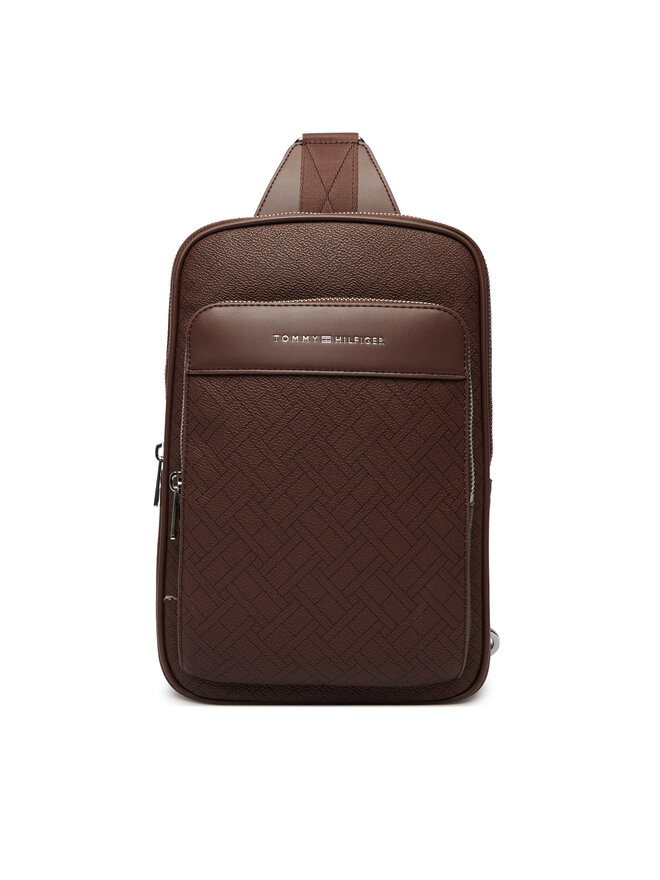 Tommy Hilfiger Umhängetasche Tommy Hilfiger Th Flag Monogram Sling Pack AM0AM14140 Braun