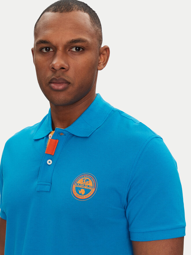 Napapijri Napapijri Поло E-Clanis NP0A4ID3B2W1 Голубий Regular Fit