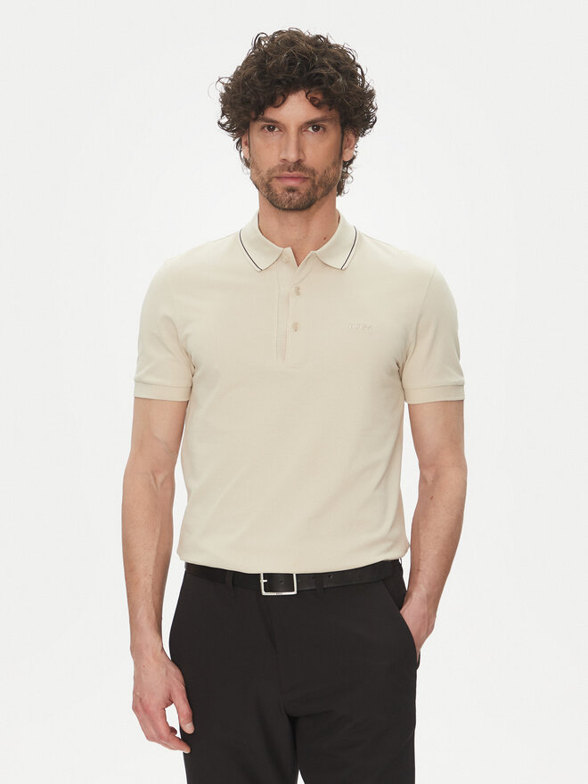BOSS BOSS Поло Paule 4 50506195 Бежевий Slim Fit