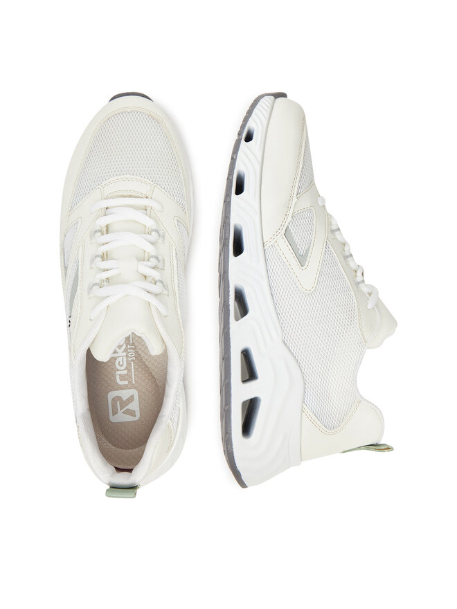 Rieker Sneakersy Rieker N5205-80 Écru