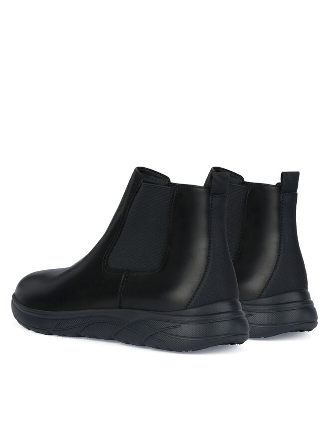 Geox Kotníková obuv s elastickým prvkem Geox U Portello U36E1A 00043 C9999 Černá