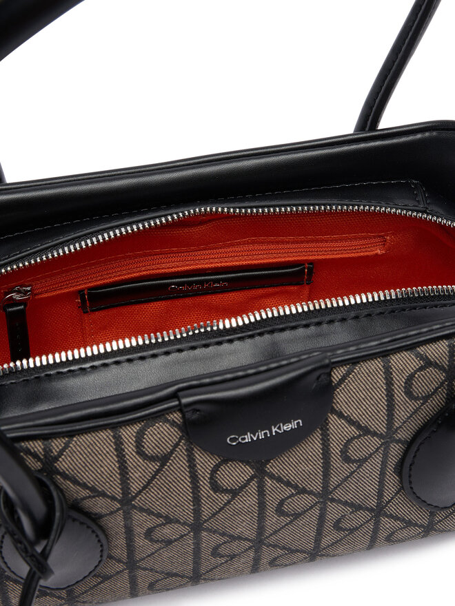 Calvin Klein Handtasche Calvin Klein Emblem Trio Jacquard LV04F3744G Grau