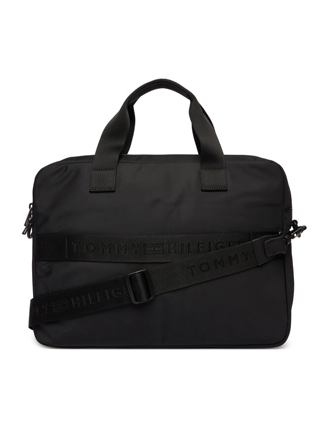 Tommy Hilfiger Laptoptasche Tommy Hilfiger Th Repreve Computer Bag AM0AM14149 Schwarz