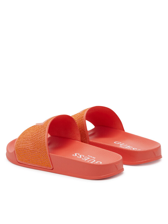 Guess Şlapi Guess E4GZ25BB00F Portocaliu