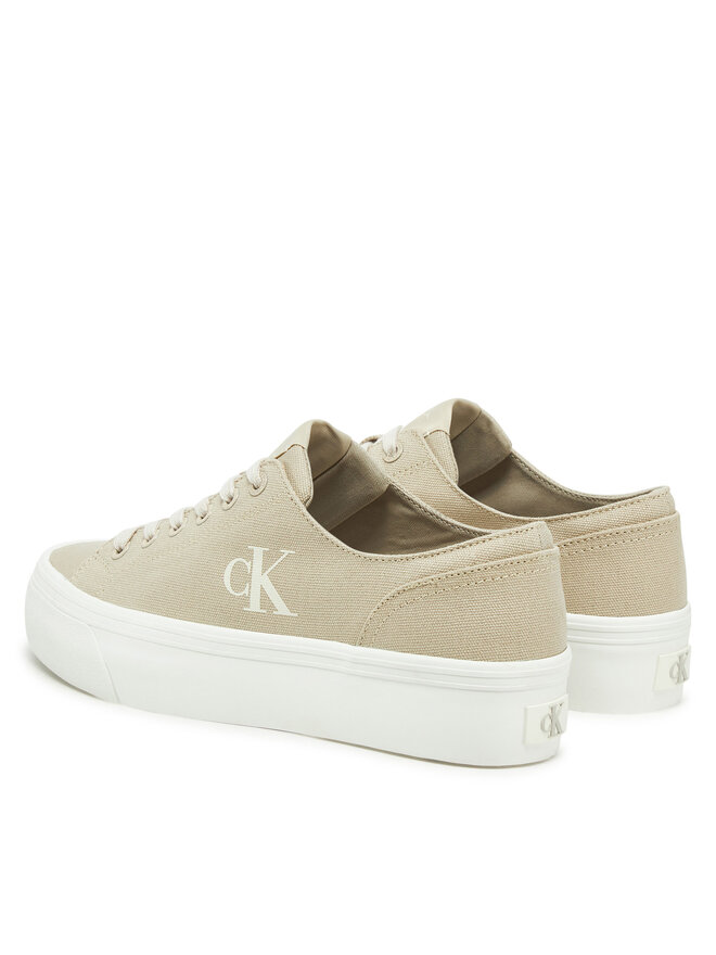 Calvin Klein Jeans Πάνινα παπούτσια Calvin Klein Jeans Vulc Flatform Low Cv Mg YW0YW01763 Μπεζ