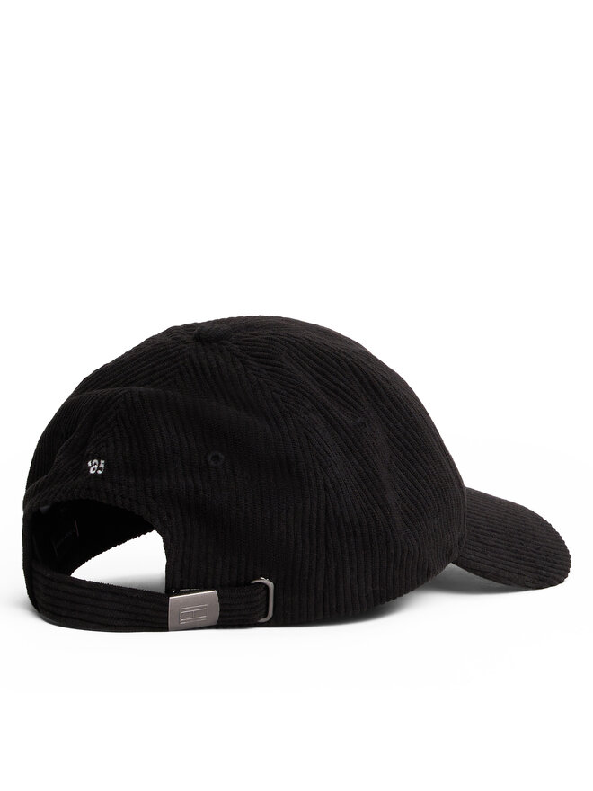 Tommy Hilfiger Cepure ar nagu Tommy Hilfiger Th Flag 6 Panel Cord Cap AM0AM13583 Melns