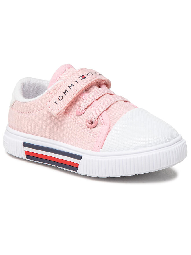 Tommy Hilfiger Tenisice Tommy Hilfiger Low Cut Lace-Up/Velcro Sneaker T1A4-31007-0890 Ružičasta