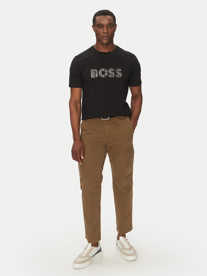BOSS BOSS Camiseta Te_Logotexture 50534923 Negro Regular Fit