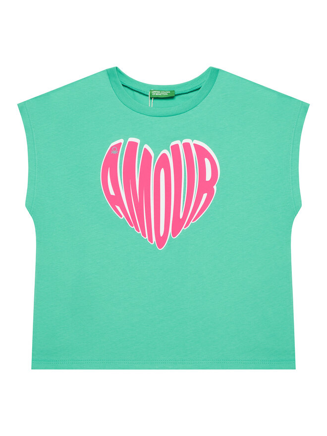 United Colors Of Benetton United Colors Of Benetton Felső 3JERC10PB Zöld Regular Fit