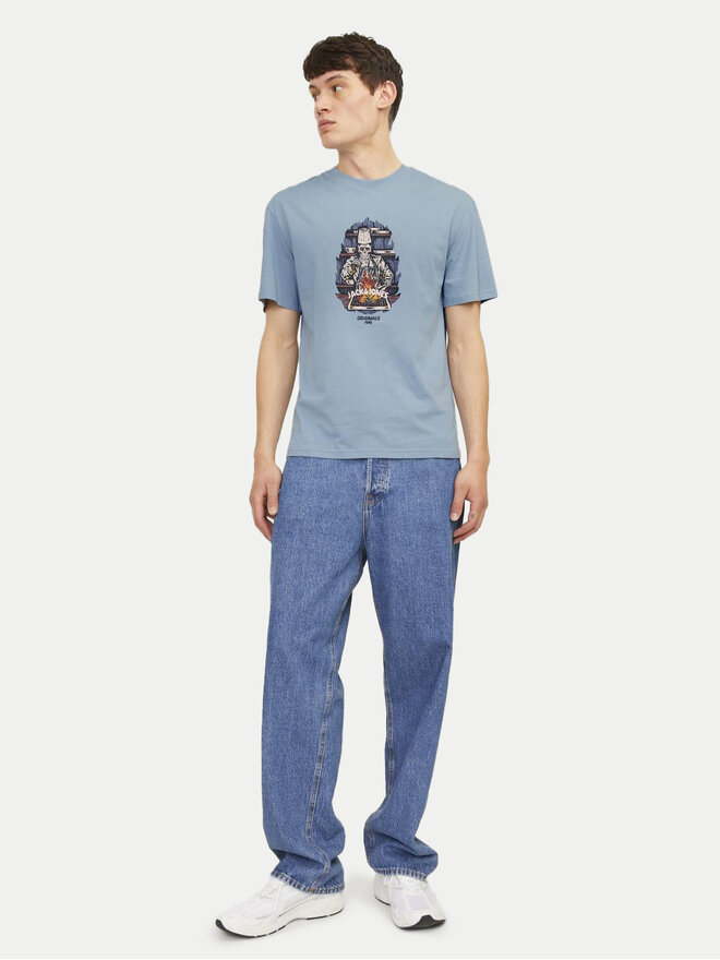 Jack&Jones Jack&Jones Marškinėliai Seven Skull 12262491 Žalia Regular Fit