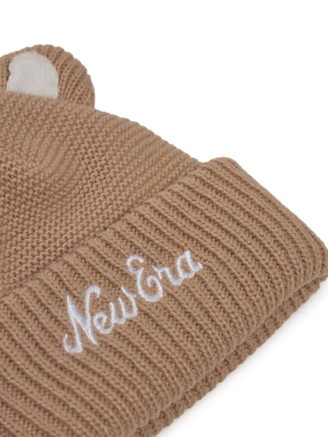 New Era Шапкa New Era Teddy Bear Ears Cuff Knit Beanie 60580864 Коричневий