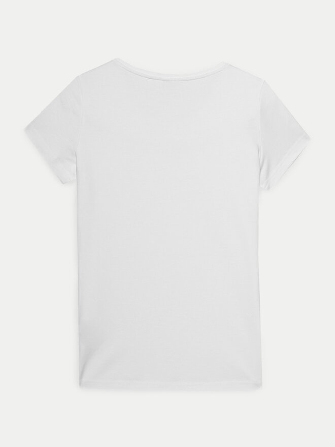 4F 4F Marškinėliai 4FWMM00TTSHF1846 Balta Slim Fit