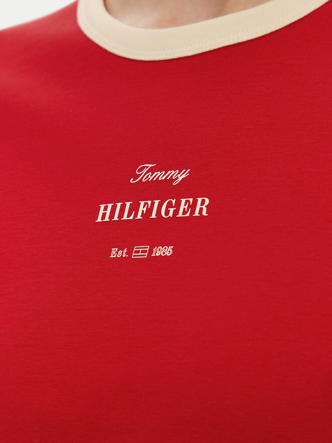 Tommy Hilfiger Tommy Hilfiger Póló Monotype WW0WW44586 Piros Regular Fit
