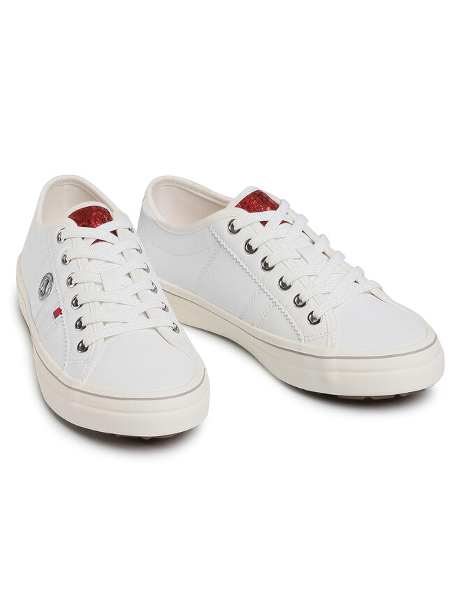 s.Oliver - Tenis para Mujer, Blanco Plateado, 25.5 cm