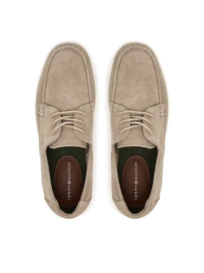 Tommy Hilfiger Halbschuhe Tommy Hilfiger Casual Suede Stitch Toe Hybrid FM0FM05707 Beige