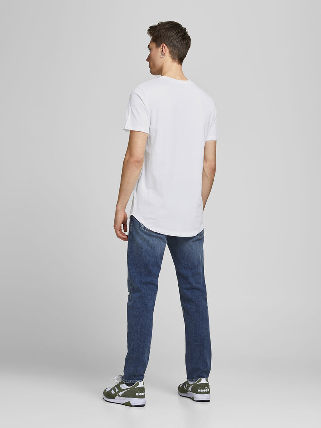 Jack&Jones Jack&Jones Marškinėliai Noa 12113648 Balta Long Line Fit