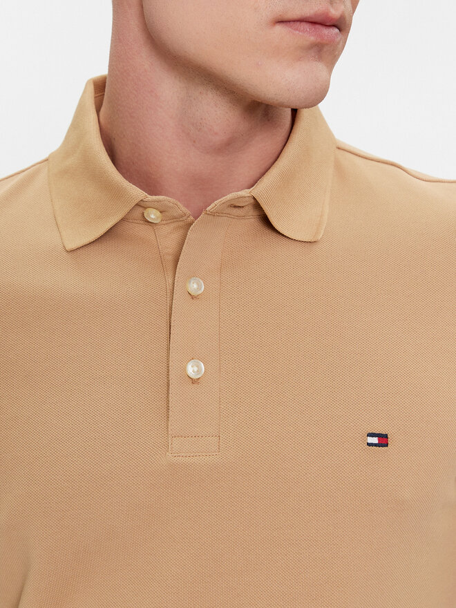 Tommy Hilfiger Tommy Hilfiger Polo majica 1985 MW0MW17771 Rjava Slim Fit