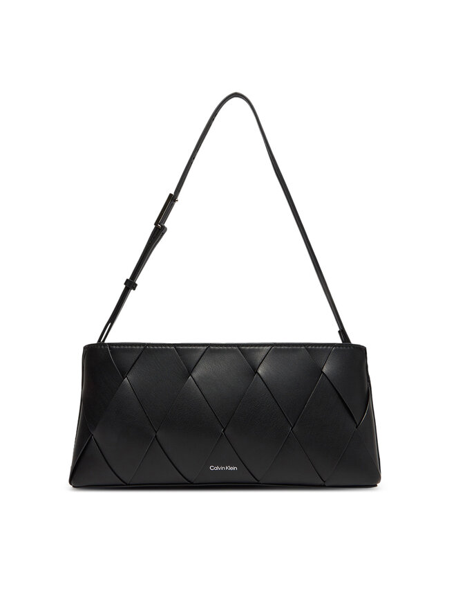 Calvin Klein Ročna torba Calvin Klein Ck Woven Elongated Shoulder Bag K60K612992 Črna