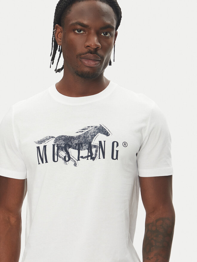 Mustang Mustang Футболка Austin 1016492 Білий Regular Fit
