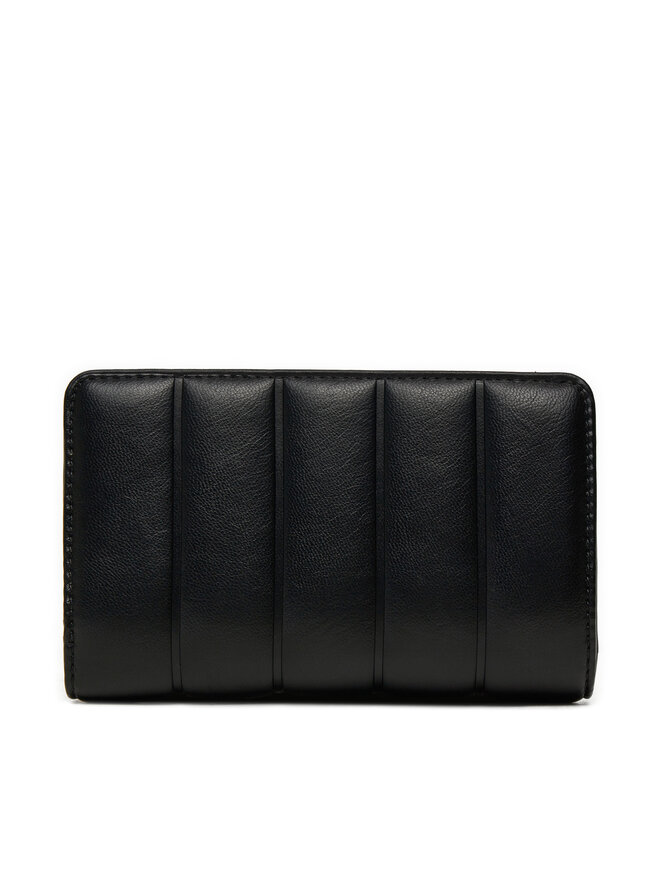 Calvin Klein Liels sieviešu maks Calvin Klein Line Quilt Medium Bifold K60K612828 Melns