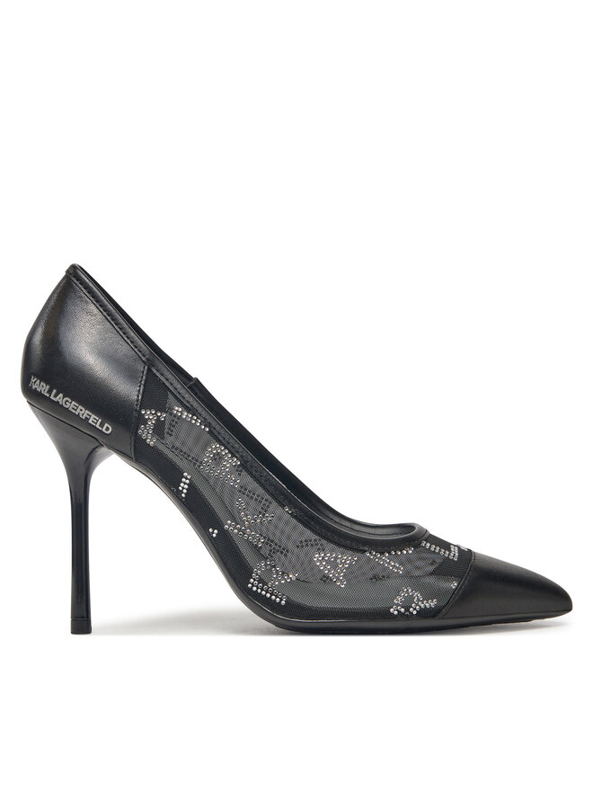 KARL LAGERFELD Pantofi cu toc subțire KARL LAGERFELD Sarabande KL30925A Negru