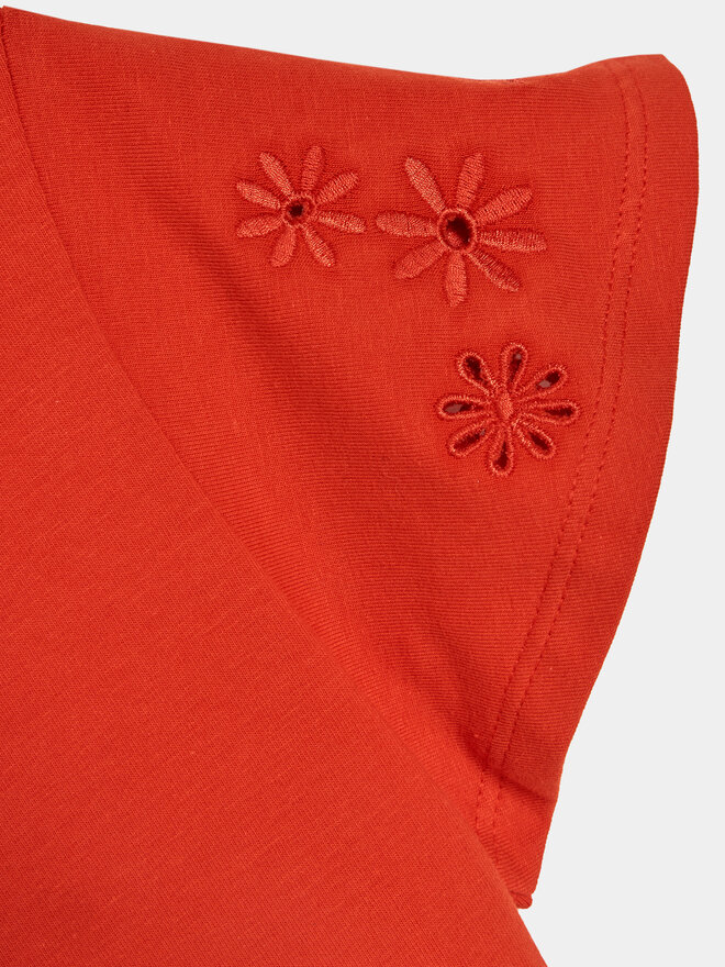 United Colors Of Benetton United Colors Of Benetton Marškinėliai 3P4ZC10I4 Raudona Slim Fit
