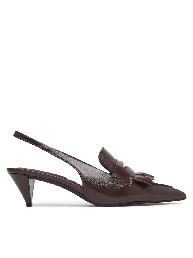 Tommy Hilfiger Pumps Tommy Hilfiger Th Penny Bar Pointy Sling Back FW0FW09535 Braun