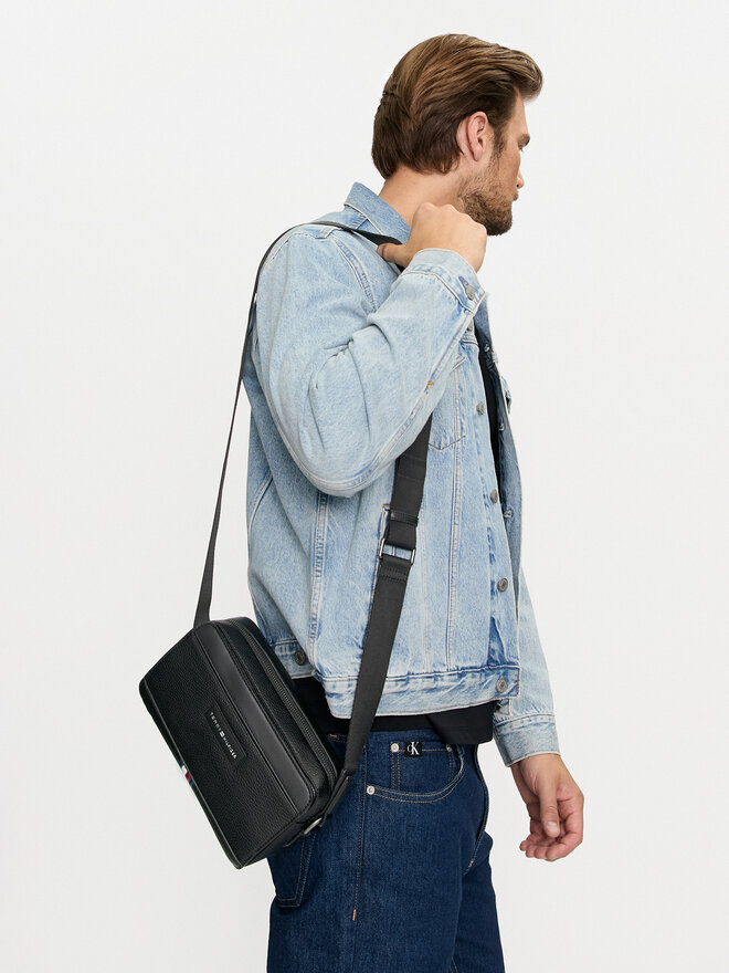 Tommy Hilfiger Τσαντάκι Tommy Hilfiger Th Business Ew Reporter AM0AM12709 Μαύρο