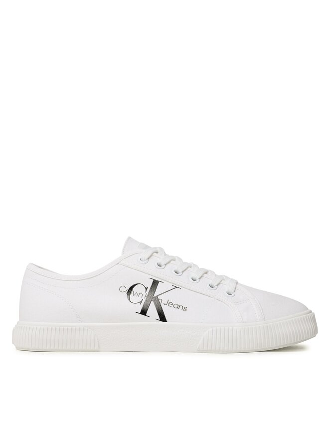 Calvin Klein Jeans Sneakers aus Stoff Calvin Klein Jeans Essential Vulcanized 1 YM0YM00306 Weiß