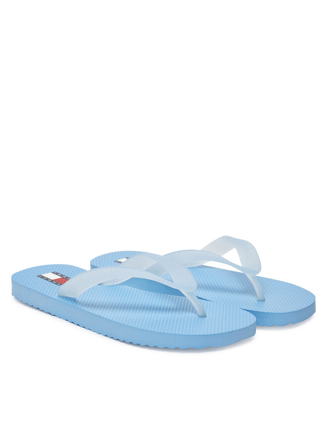 Tommy Jeans Šlepetės per pirštą Tommy Jeans Tjw Logo Flip Flop EN0EN02447 Žydra