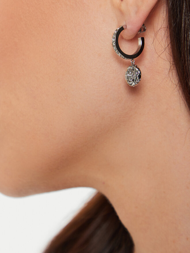 Guess Naušnice Guess JUBE04 596JW Stříbrná