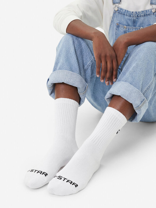 G-Star Raw Lange Socken G-Star Raw CEO_AS_G-STAR_313_W_AW25 (3-PACK) Weiß