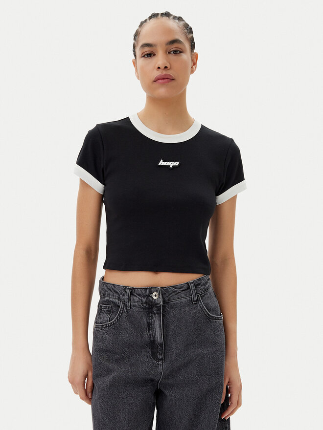 HUGO HUGO T-Shirt Dalia 50537476 Schwarz Slim Fit