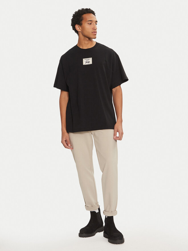 Just Cavalli Just Cavalli T-shirt 77OAHE14 Crna Regular Fit