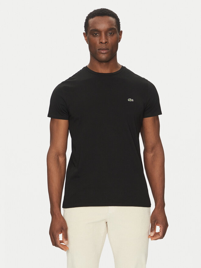 Lacoste Lacoste Marškinėliai TH6709 Juoda Regular Fit