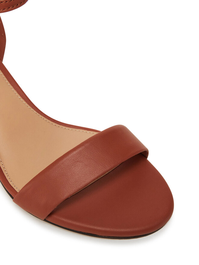 Tommy Hilfiger Espadrile Tommy Hilfiger Leather Ankle Strap Espad Sandal FW0FW08533 Rjava