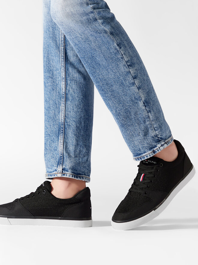 Tommy Hilfiger Sportcipők Tommy Hilfiger Core Mix Mesh Vulc FM0FM04035 Fekete