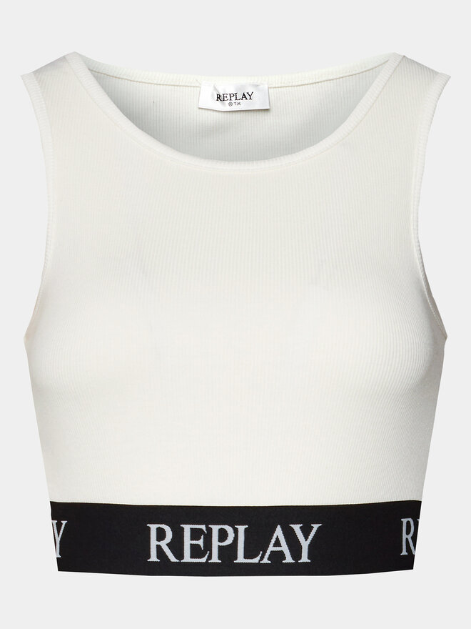 REPLAY Replay Топ W3782C.000.23687P Écru Slim Fit