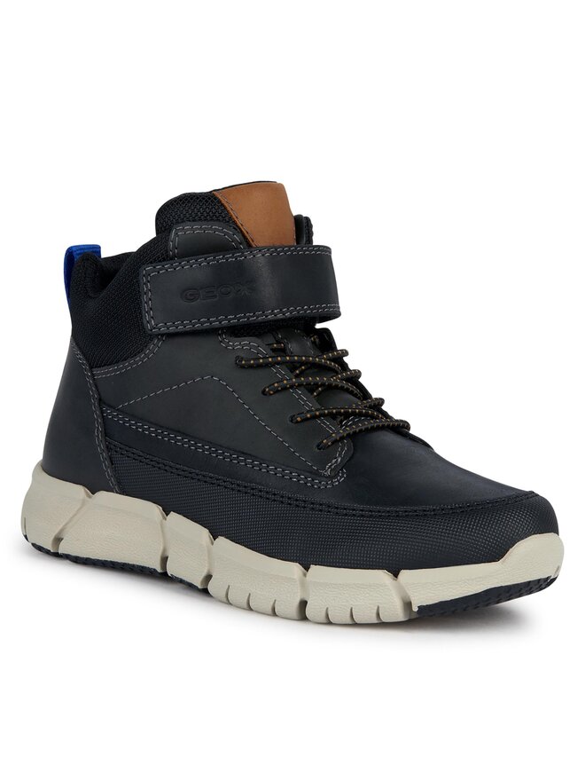 Geox Kozačky Geox J Flexyper Boy J369BA 0CLFU C9999 S Černá
