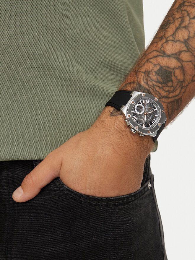 Guess Zegarek Guess Headline GW0571G1 Czarny