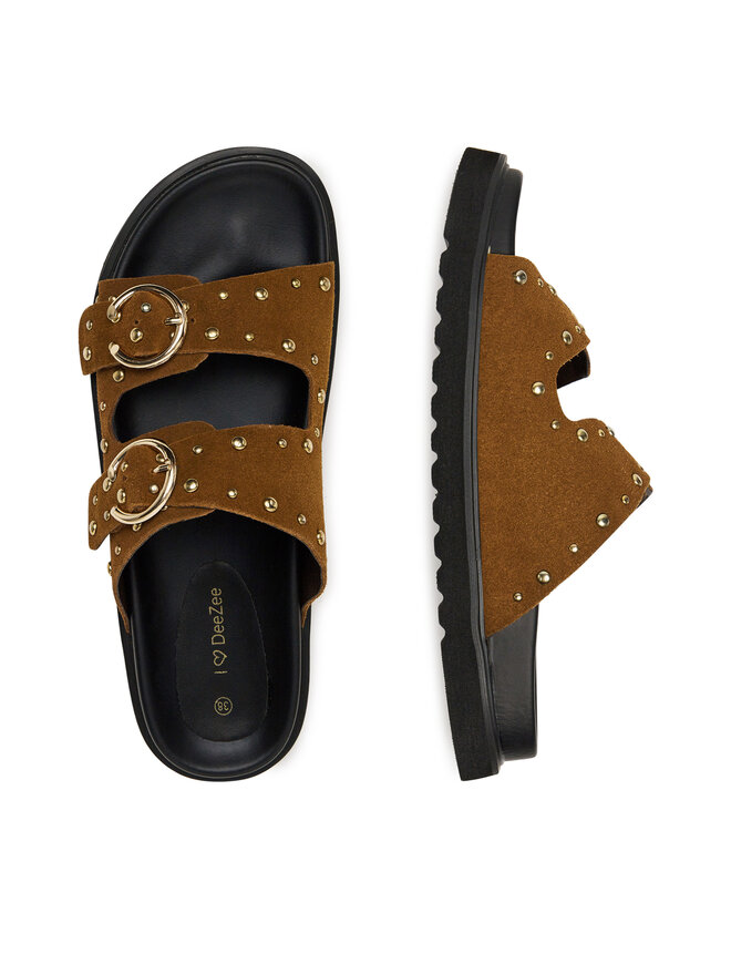 DeeZee Παντόφλες DeeZee 86009-13 Καφέ